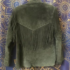Black Suede Fringe Jacket
